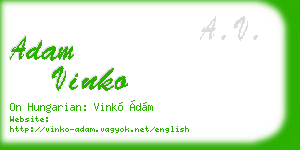 adam vinko business card